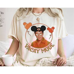 retro elvis presley with mickey balloon shirt, vacay mode t-shirt, king of rock tee, rock and roll, elvis presley lovers