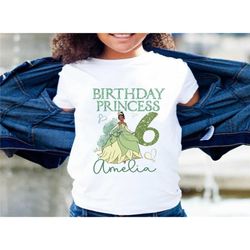 custom tiana the princess and the frog birthday princess shirt, personalized tiana shirt, custom name shirt, tiana princ
