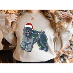 bouvier des flandres dog xmas lighting shirt, christmas dog shirt, dog mom t-shirt, dog mama tee, pet lovers, dog lovers