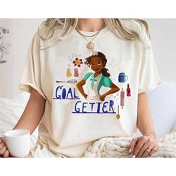 princess tiana shirt, beignet baker goal getter tee, princess & the frog tee, disney family vacation, disneyland trip