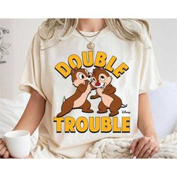 double trouble shirt, chip n dale t-shirt, rescue rangers tee, disney family vacation, disneyland trip