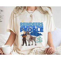 reindeer are better than people shirt, frozen group shot t-shirt, magic kingdom, disney family vacation, disneyland trip