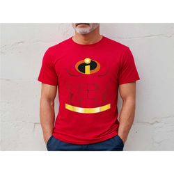 incredibles suit with muscles costume shirt, incredibles t-shirt, halloween costume tee, disney family vacation, disneyl