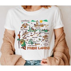 rafiki pride lands map shirt, rafiki mandrill t-shirt, the lion king tee, disney family vacation, disneyworld, disneylan