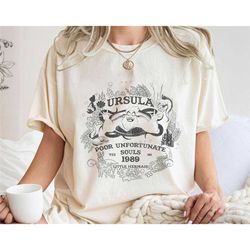 ursula vintage unfortunate souls shirt, the little mermaid t-shirt, ursula villains tee, disney family vacation, disneyl