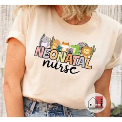 neonatal nurse shirt, neonatal nurse shirt, nicu shirt with baby animals, nurse appreciation, neonatal intensive care un
