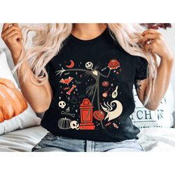 jack & zero halloween shirt, jack skellington shirt, the nightmare before christmas t-shirt, halloween tee, pumpkin, tri