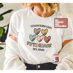 customized fifth grade squad, fifth grade teacher squad, 5th grade teacher team tee, personalized for teachers team shir