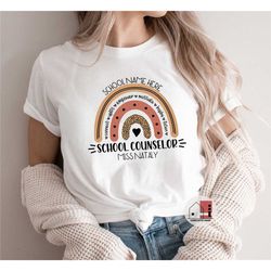 customized school counselor shirt, school counselor tee, counselor shirt, gift for school counselor, school counselor gi
