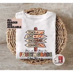 customized fourth grade teacher shirt, fourth grade teacher shirt, teacher team shirt, back to school team shirts, first