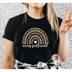 army girlfriend t-shirt, military spouse shirt, deployment tee, military girlfriend tee, leopard cheetah, gift for girlf