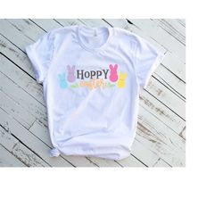 hoppy easter shirt, happy easter peeps easter bunny