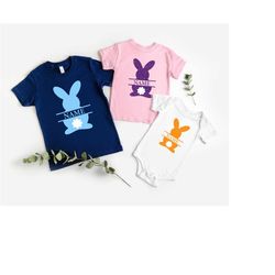 custom bunny shirt,easter shirt,personalized easter toddler shirt, kids