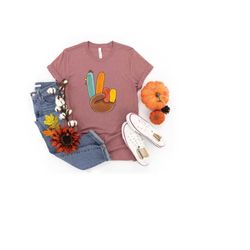 turkey shirt, peace sign shirt, thankful shirt, thanksgiving
