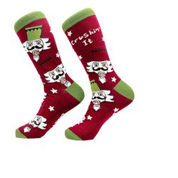 christmas socks, crushin it socks, unisex socks, funny