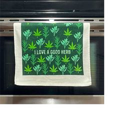 i love a good herb towels, funny hand