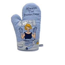 always use protection oven mitt, housewarming gift, pot
