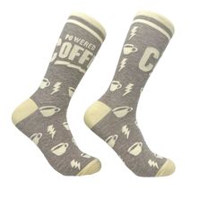 powered by coffee socks, unisex coffee socks, funny