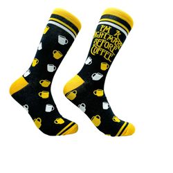 nightmare before coffee, funny halloweeen socks, groomsmen drinking