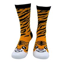 tiger socks, womens jungle socks, cute socks, novelty
