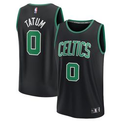 jayson tatum boston celtics fanatics branded fast break replica player jersey black