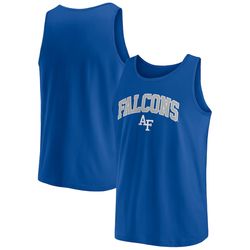 air force falcons fanatics branded block arch tank top - royal