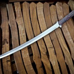 custom handmade katana d2 steel tactical, survival,combat ninja sword with leather sheath