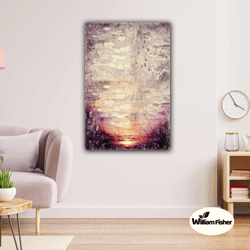 sunset birds sun oil painting effect modern roll up canvas, stretched canvas art, framed wall art painting