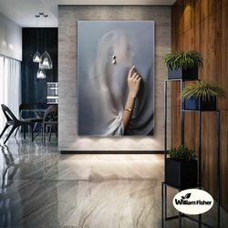 woman wall art, modern wall decor, luxury indoor wall decor, roll up canvas, stretched canvas art, framed wall art paint