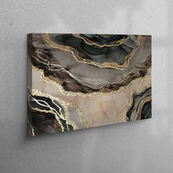 3d canvas, living room wall art, large canvas, beige marble wall art, abstract 3d canvas, brown and gold marble canvas g