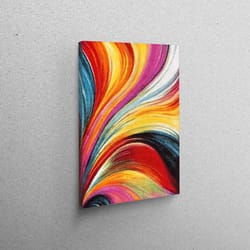 3d canvas, modern canvas decor, contemporary wall art, colorful artwork, framed wall art, bridesmaid gift, colorful canv