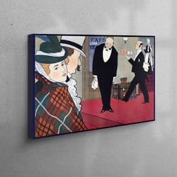 3d canvas, wall art canvas, canvas art, man en vrouw en twee obers , johann george van caspel artwork,