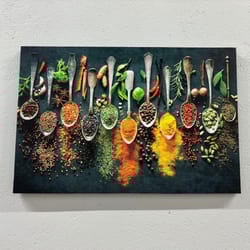 3d canvas, wall art canvas, canvas art, spices kitchen wall art, kitchen poster, spices canvas art, modern canvas print,