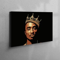 3d canvas, wall art canvas, wall art, tupac shakur, hip hop 3d canvas, famous wall art, rapper wall decor, tupac artwork