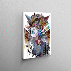 3d canvas, wall decor, canvas decor, modern woman portrait, abstract woman 3d canvas, woman face canvas gift, modern 3d