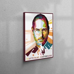 3d wall art, 3d canvas, canvas art, steve jobs poster, quote canvas art, steve jobs 3d canvas, positive art canvas,
