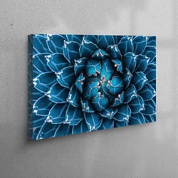 3d wall art, 3d canvas, canvas gift, cactus, natural pattern art, botanical poster, cactus 3d canvas, navy blue canvas g