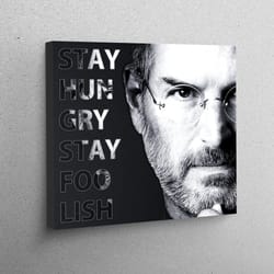 canvas decor, 3d canvas, canvas home decor, steve jobs wall art decor, motivation canvas print, success art, motivationa