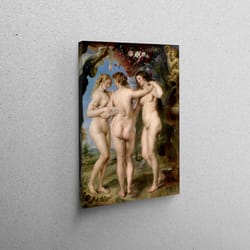 canvas home decor, canvas art, 3d wall art, the three graces, oil painting print, classic 3d canvas, naked woman wall de
