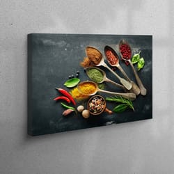 canvas home decor, canvas art, wall art canvas, spices, modern wall art, indian spices poster, abstract art canvas, spic