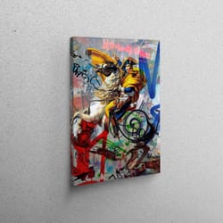 canvas home decor, canvas gift, 3d canvas, banksy napoleon bonaparte, street art canvas, graffiti wall art, napoleon bon