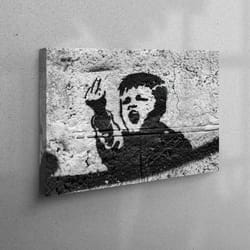 canvas home decor, canvas gift, canvas art, banksy bad boy canvas, banksy boy canvas gift, street 3d canvas, graffiti wa