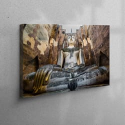 canvas home decor, canvas gift, canvas print, thailand canvas, buddha statue canvas print, meditation art canvas, buddhi
