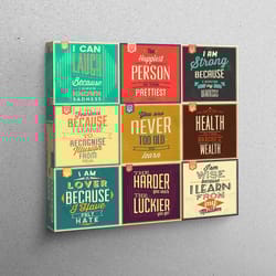 canvas home decor, canvas gift, large canvas, positive quotes, success 3d canvas, inspirational wall decor, you are neve