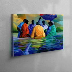 canvas home decor, canvas wall art, canvas gift, baptism wall art, ethnic canvas poster, abstract 3d canvas, sea landsca