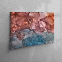 canvas home decor, canvas wall art, canvas gift, gold marble, colorful printed, modern art, blue marble wall art,