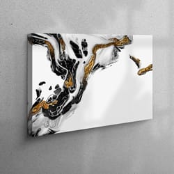 canvas home decor, living room wall art, large canvas, black and gold marble, abstract marble canvas decor, trendy canva