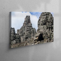 canvas home decor, living room wall art, wall art, angkor thom landscape canvas decor, cambodia canvas gift, nature land