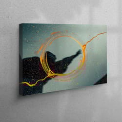 canvas home decor, wall art, canvas gift, contemporary poster, yellow wall art, abstract printed, modern abstract art ca