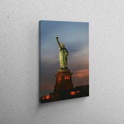Canvas Wall Art, 3D Canvas, Canvas Home Decor, Statue of Liberty, New York Landscape  Canvas, Sculpture Poster, Famous S